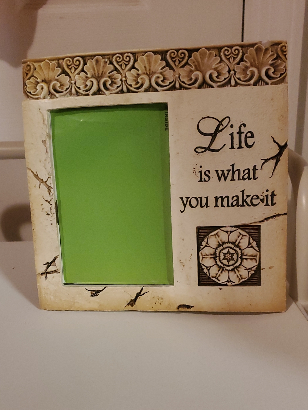 Statement Photo Frame with Distressed Look
